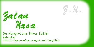 zalan masa business card