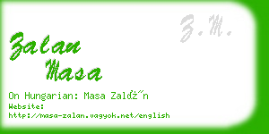 zalan masa business card